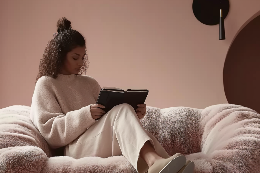 modern plush sofa