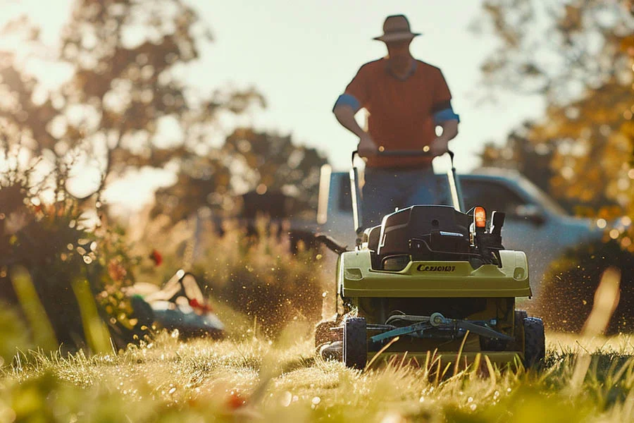cordless self propelled lawn mower