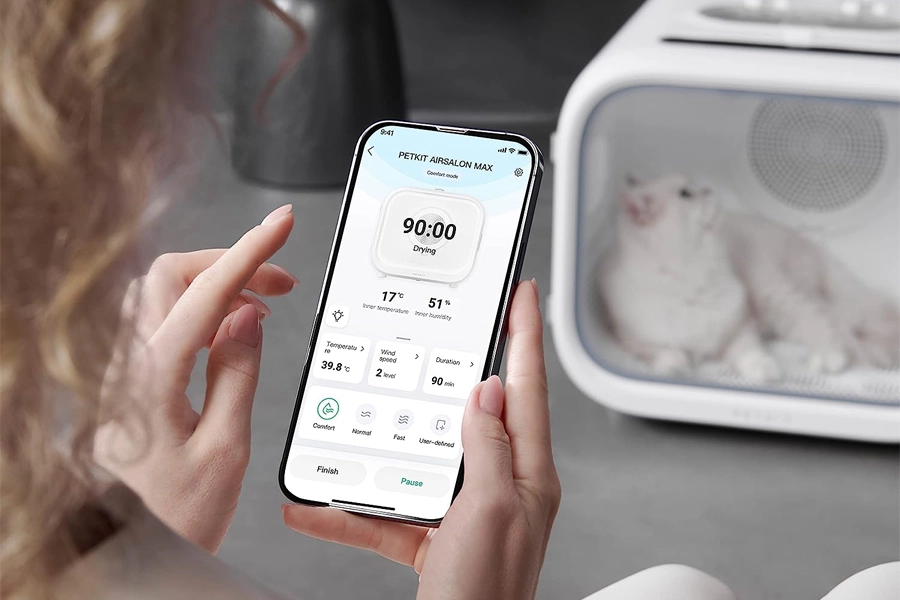 cat hair drying box