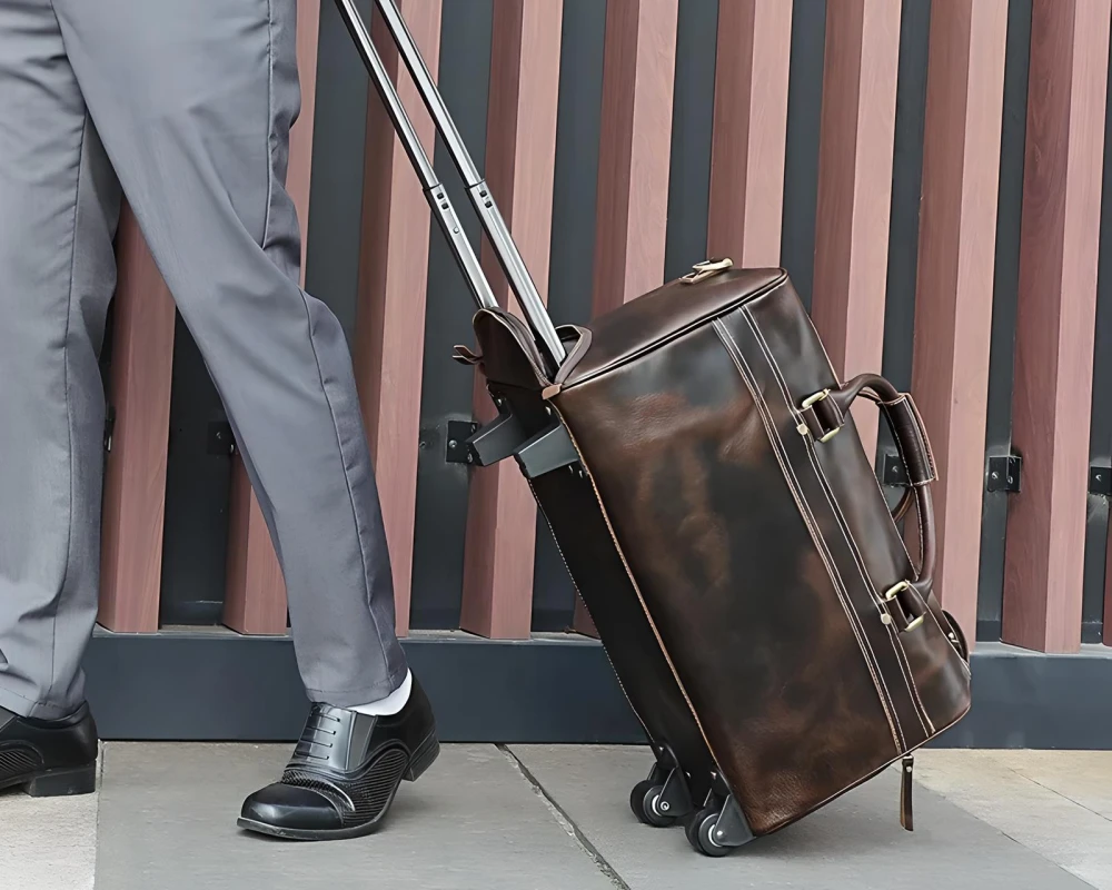 leather carry on bag mens